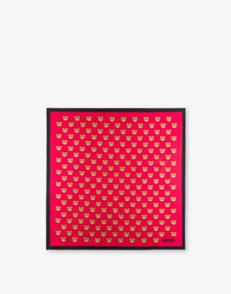 Foulard en soie Teddy Bear imprimé sur toute la surface