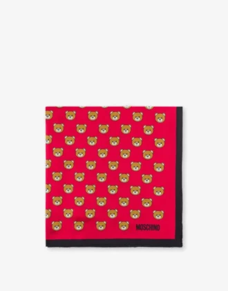 Foulard en soie Teddy Bear imprimé sur toute la surface