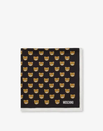 Foulard en soie Teddy Bear imprimé sur toute la surface