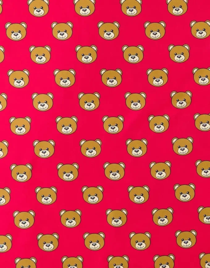 Foulard en soie Teddy Bear imprimé sur toute la surface