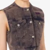 Gilet en toile de coton surteint