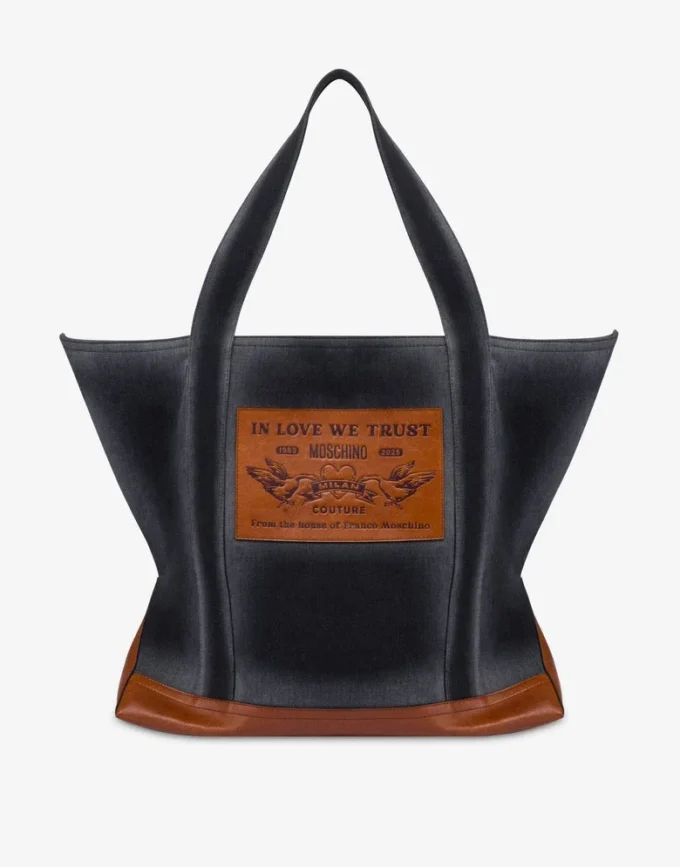 Grand sac fourre-tout en denim Grand sac fourre-tout en denim