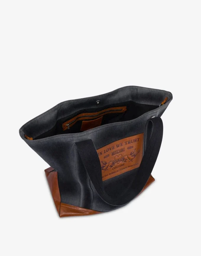 Grand sac fourre-tout en denim Grand sac fourre-tout en denim