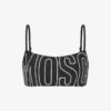 Haut de bikini bandeau avec logo en caoutchouc