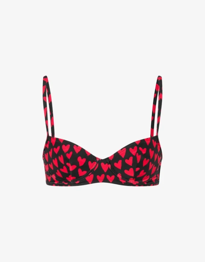 Haut de bikini en lycra imprimé