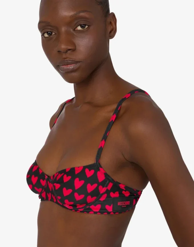 Haut de bikini en lycra imprimé