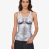 Haut en jersey de coton stretch imprimé Haut en jersey de coton stretch imprimé