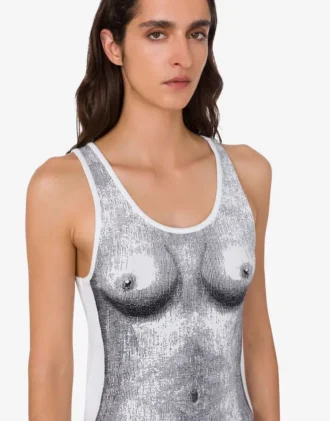Haut en jersey de coton stretch imprimé Haut en jersey de coton stretch imprimé