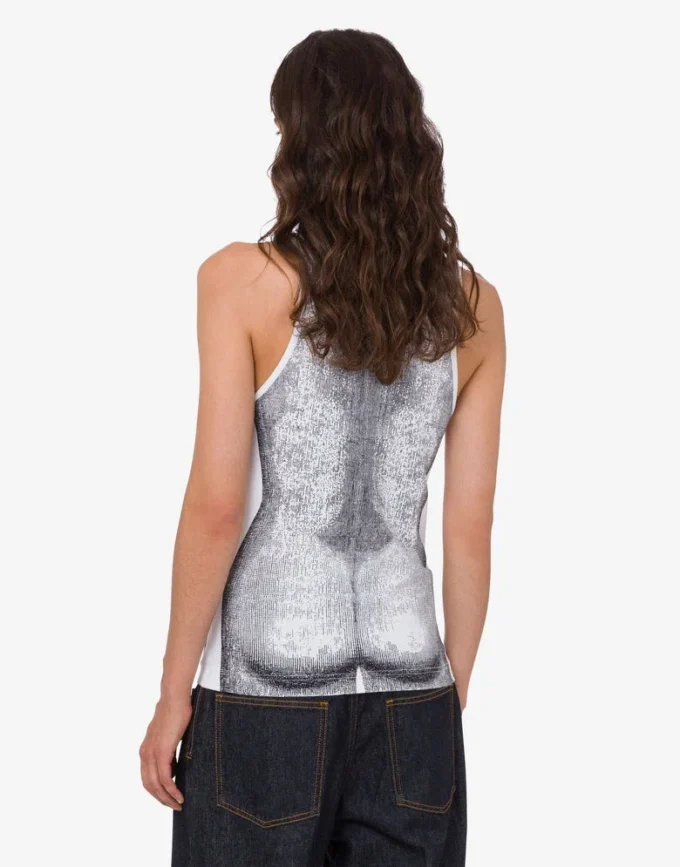 Haut en jersey de coton stretch imprimé Haut en jersey de coton stretch imprimé