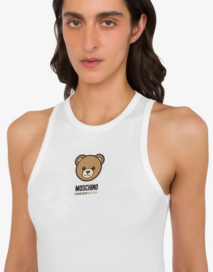 Haut en jersey de coton stretch Moschino Teddy Bear