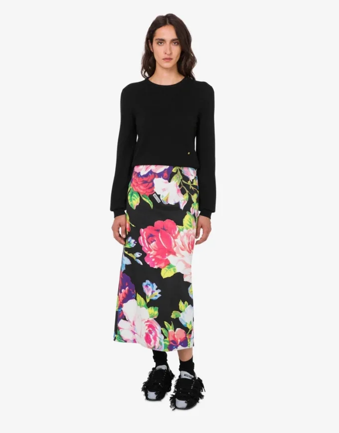 Jupe en coton stretch imprimé
