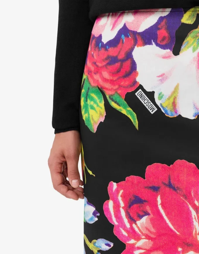 Jupe en coton stretch imprimé