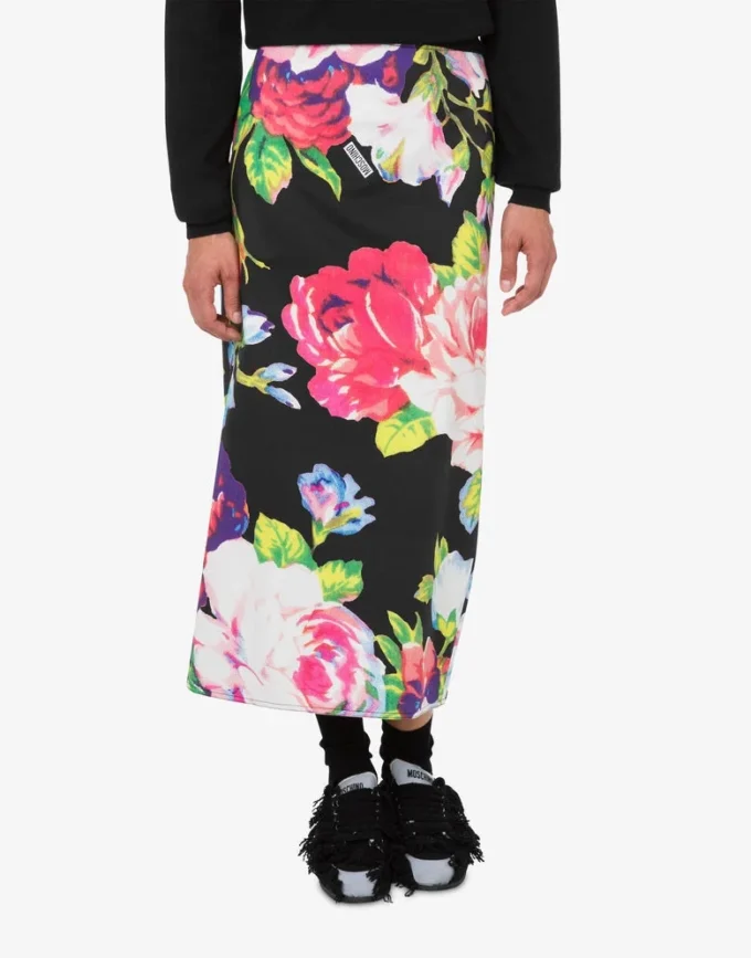 Jupe en coton stretch imprimé