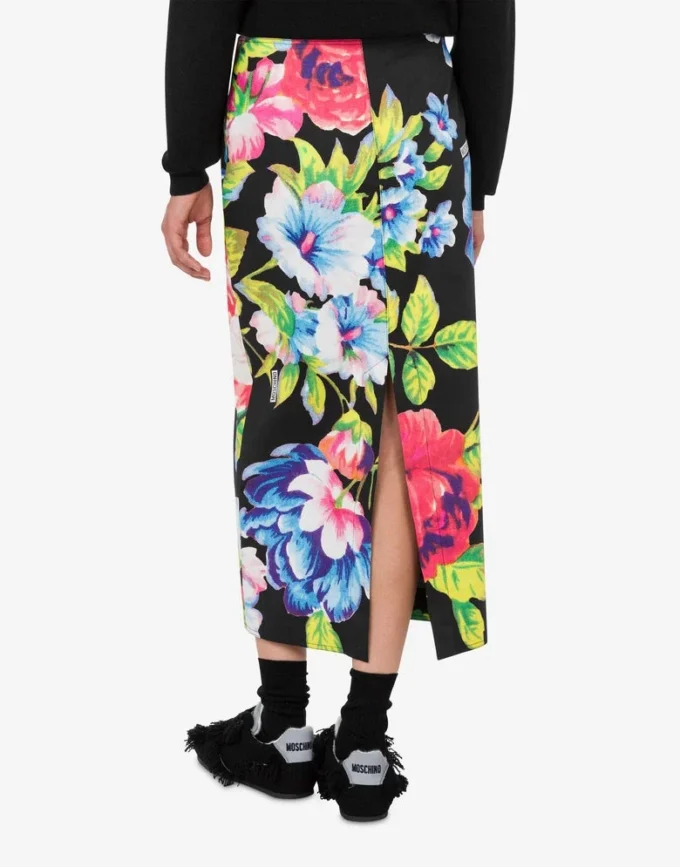 Jupe en coton stretch imprimé