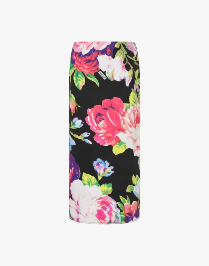 Jupe en coton stretch imprimé