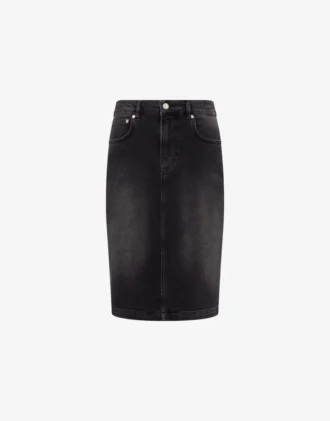 Jupe en denim de coton stretch