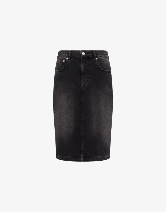 Jupe en denim de coton stretch
