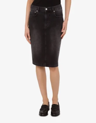 Jupe en denim de coton stretch