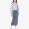 Jupe en denim floqué Jupe en denim floqué