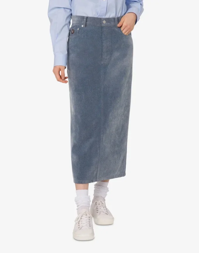 Jupe en denim floqué Jupe en denim floqué
