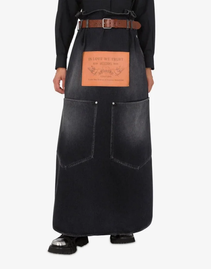 Jupe en denim noir