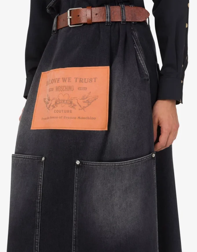 Jupe en denim noir