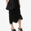 Jupe en organza de soie brodée