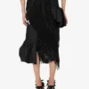 Jupe en organza de soie brodée