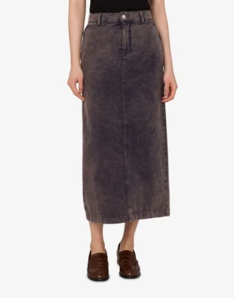 Jupe en toile de coton surteinte