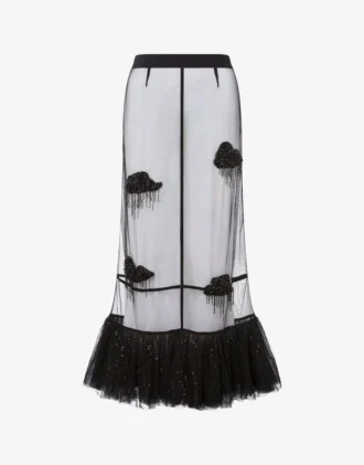 Jupe en tulle brodé
