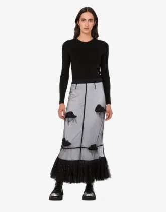 Jupe en tulle brodé