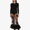 Jupe en tulle brodé