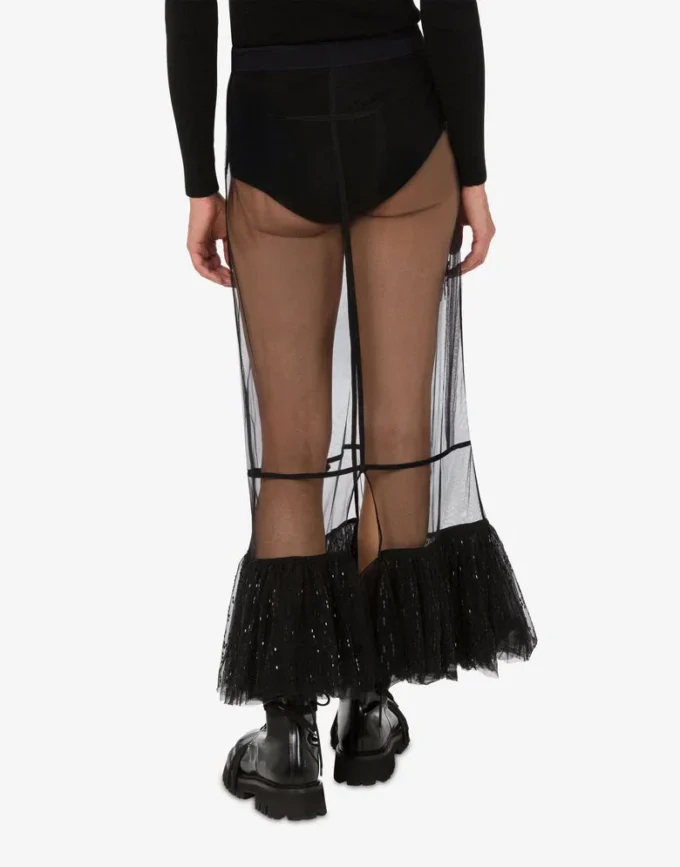 Jupe en tulle brodé