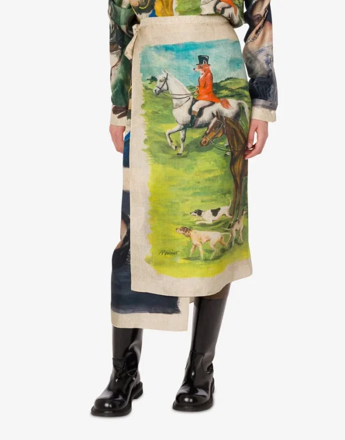 Jupe en twill de soie imprimé Jupe en twill de soie imprimé
