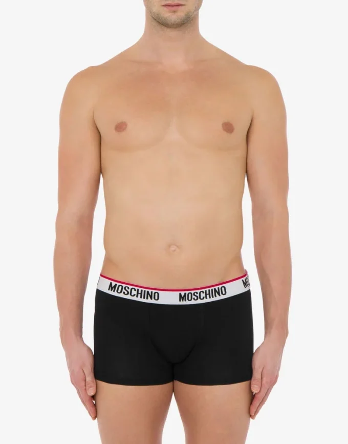 Logo Band lot de 2 boxers en jersey stretch