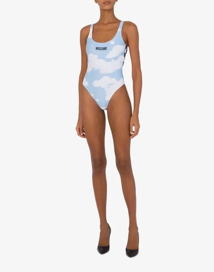 Maillot de bain une pièce Clouds and Check