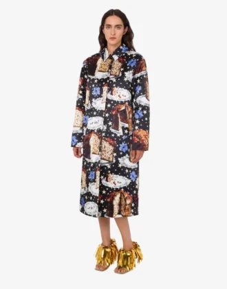 Manteau en coton mélangé imprimé