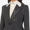Manteau en toile de laine brodée Manteau en toile de laine brodée