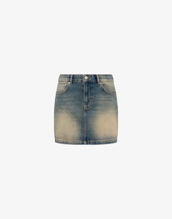 Mini-jupe en denim de coton Mini-jupe en denim de coton