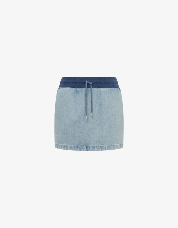 Mini-jupe en denim de coton Mini-jupe en denim de coton