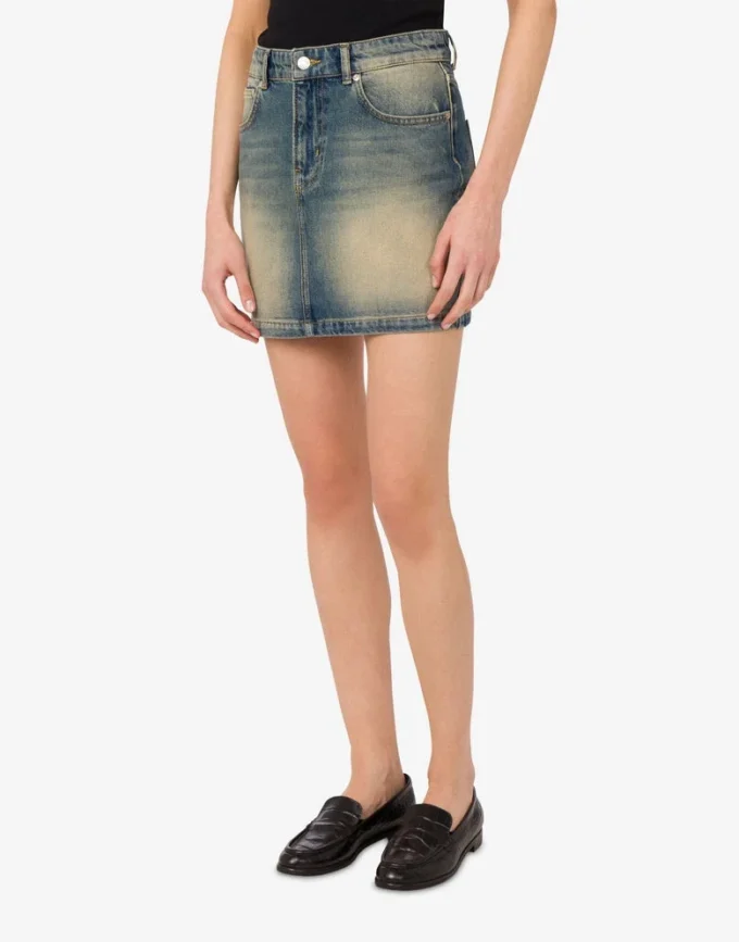 Mini-jupe en denim de coton Mini-jupe en denim de coton