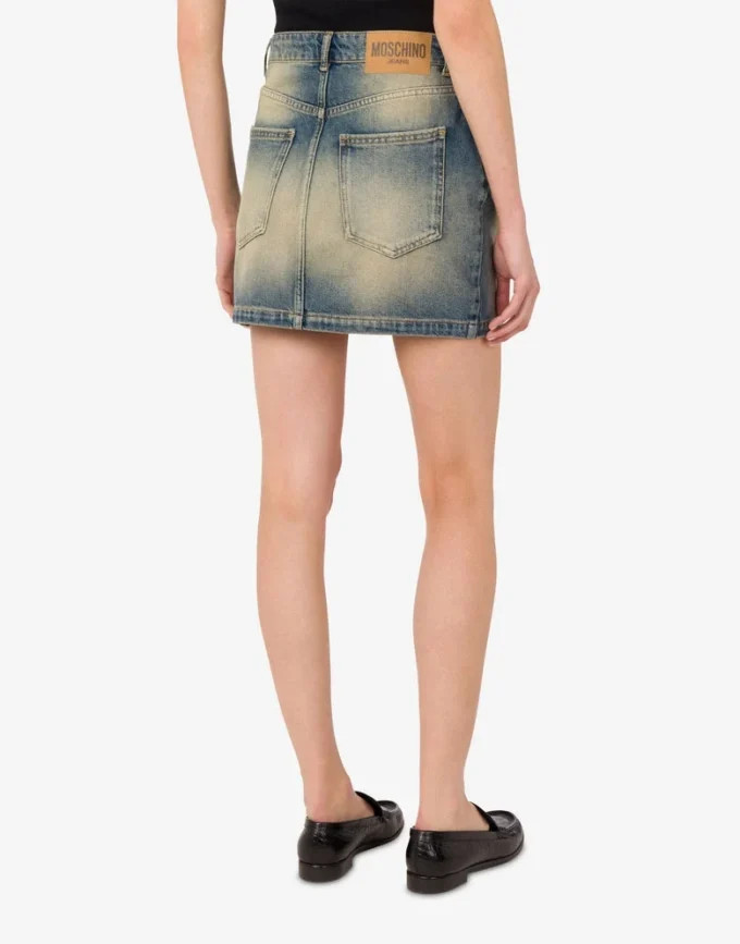 Mini-jupe en denim de coton Mini-jupe en denim de coton