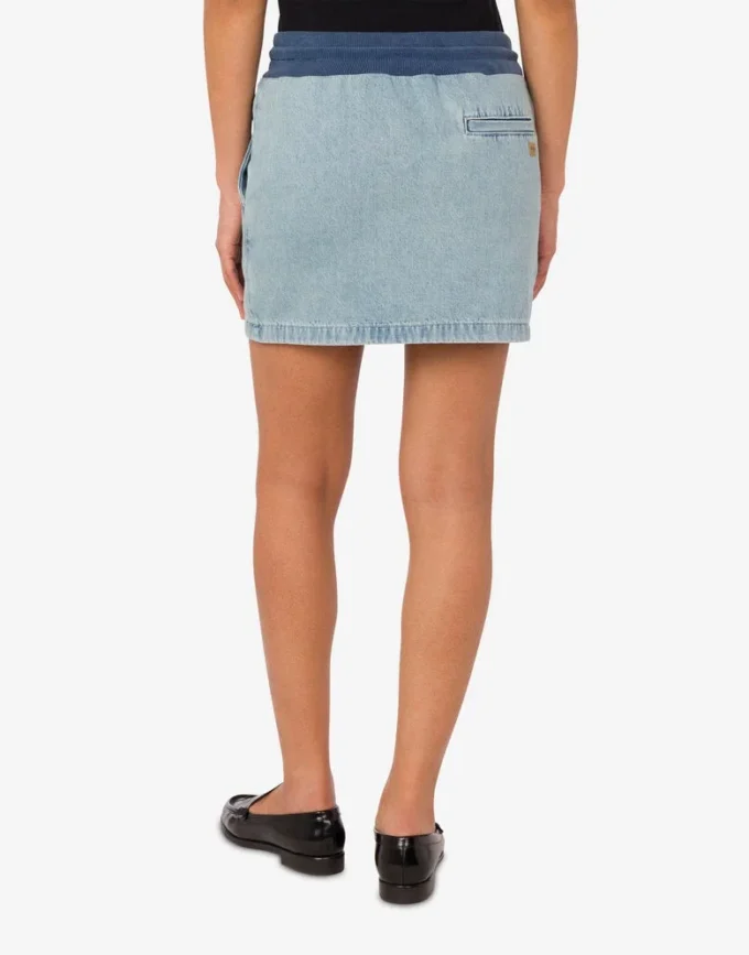 Mini-jupe en denim de coton Mini-jupe en denim de coton