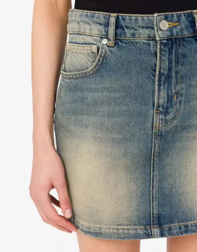 Mini-jupe en denim de coton Mini-jupe en denim de coton