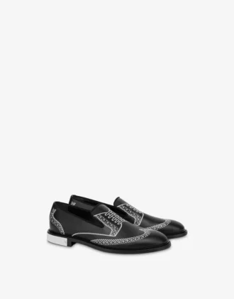 Mocassins en cuir de veau imprimé