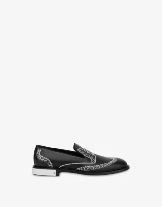 Mocassins en cuir de veau imprimé