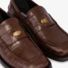 Mocassins en cuir de veau imprimé noix de coco