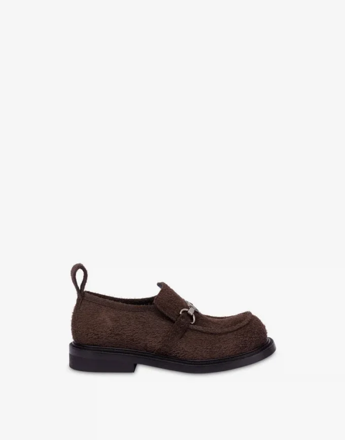 Mocassins universitaires en daim