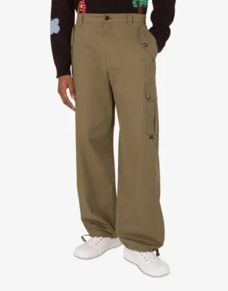 Pantalon en coton diagonal