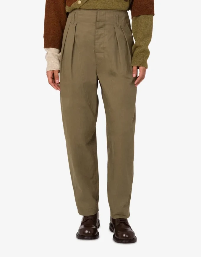 Pantalon en coton diagonal